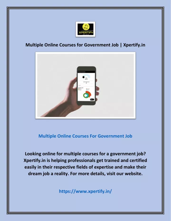 multiple online courses for government