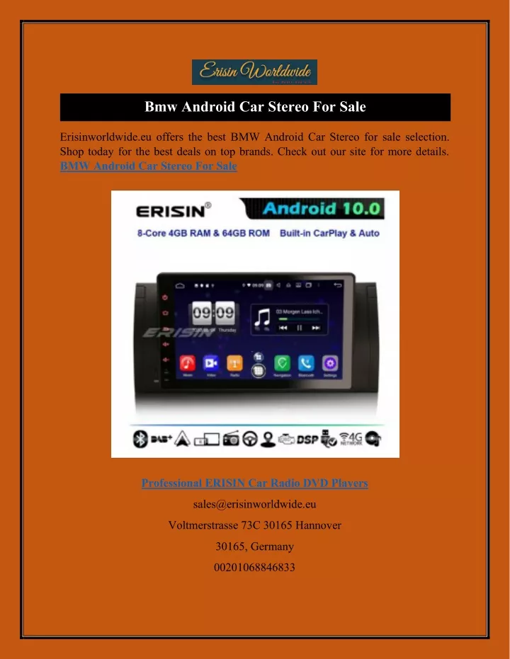 bmw android car stereo for sale