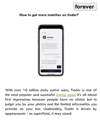 how to get more matches on tinder