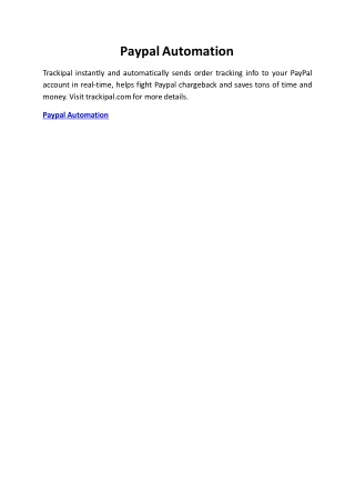 paypal automation