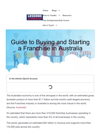 Franchise opportunities in Australia