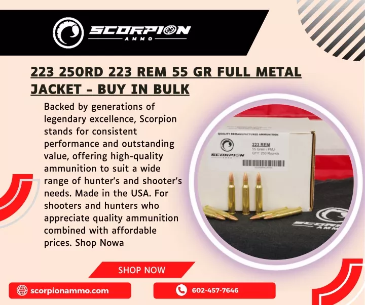 223 250rd 223 rem 55 gr full metal jacket