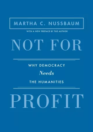 ePUB  Not for Profit Why Democracy Needs the Humanities  Updated Edition