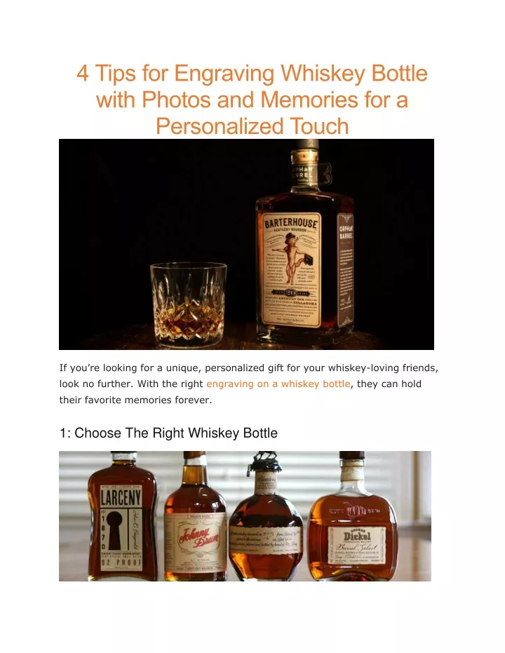 4 tips for engraving whiskey bottle with photos