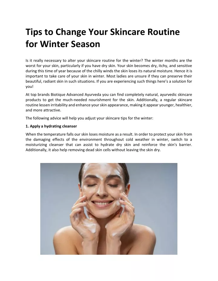 tips to change your skincare routine for winter