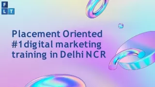 Placement Oriented #1 digital marketing training in Delhi NCR