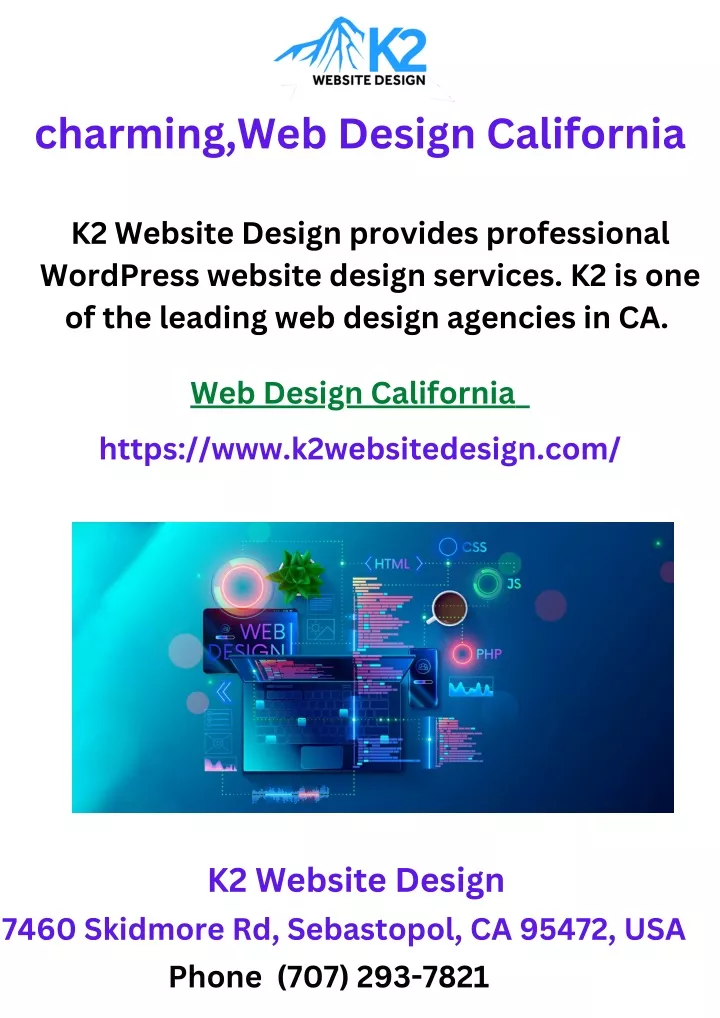 charming web design california