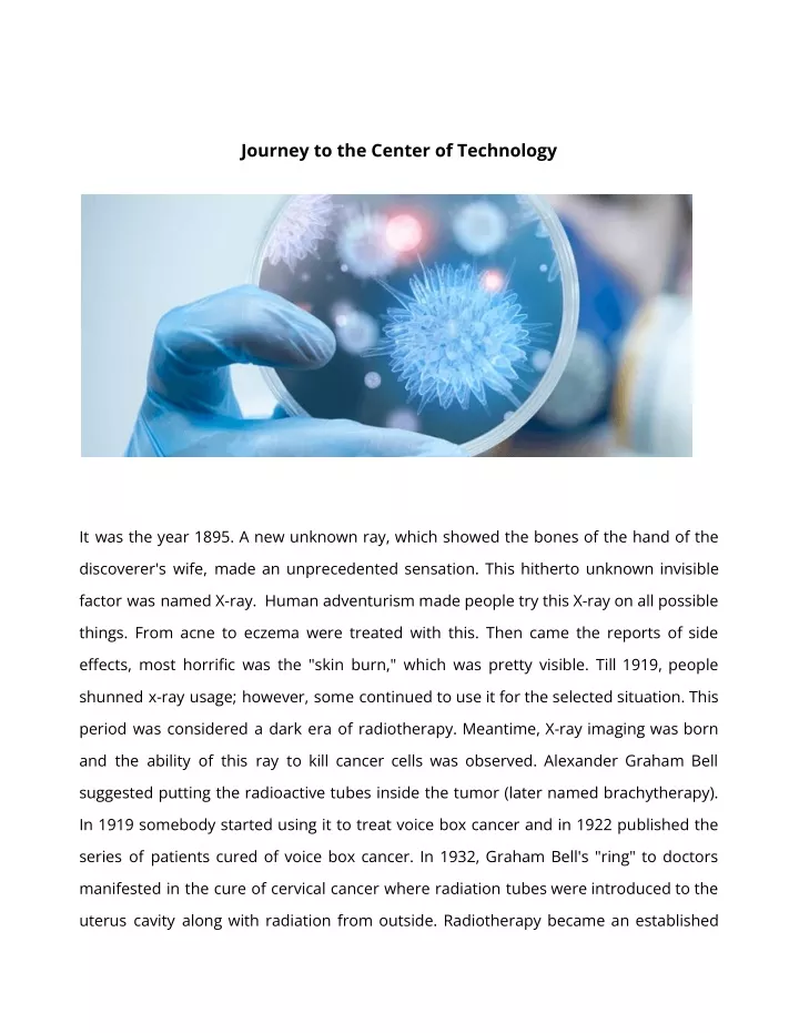 journey to the center of technology
