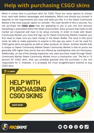 Help with purchasing CSGO skins