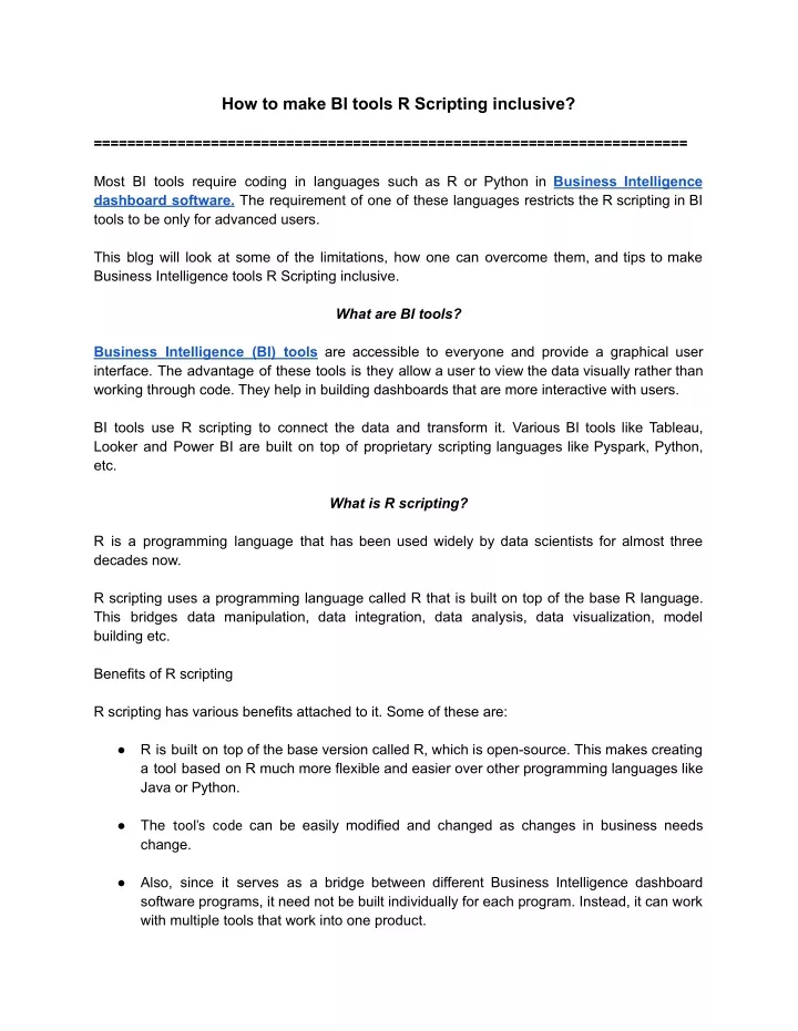 how to make bi tools r scripting inclusive