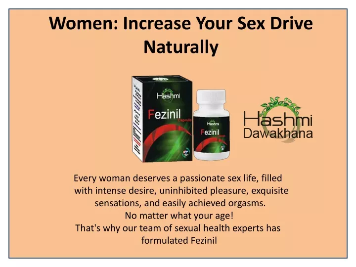 women increase your sex drive naturally