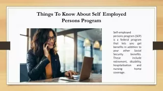 Things To Know About Self Employed Persons Program