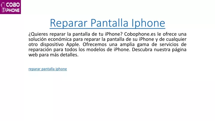 reparar pantalla iphone
