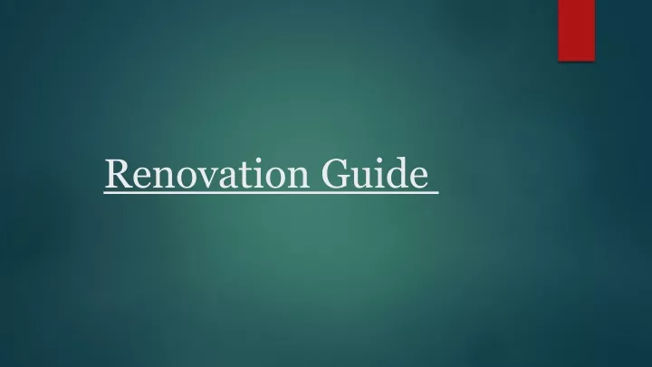 renovation guide