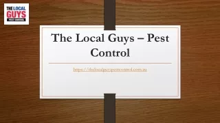 Pest Control Melbourne | Thelocalguyspestcontrol.com.au