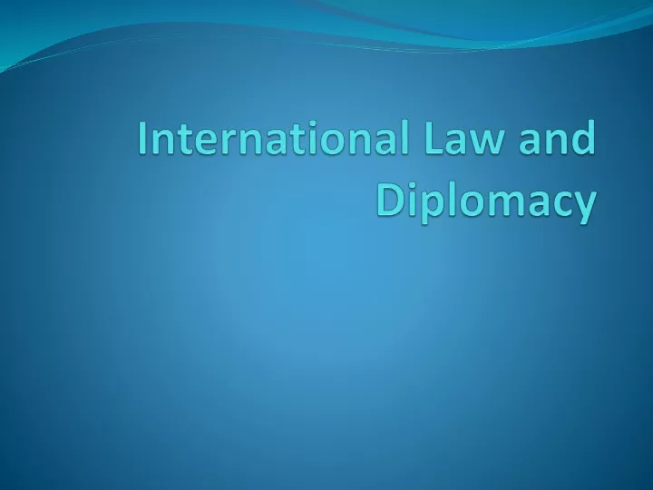 research topics in international law and diplomacy