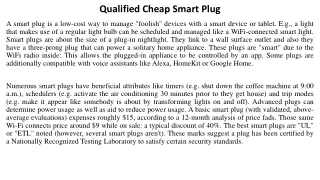 Qualified Cheap Smart Plug