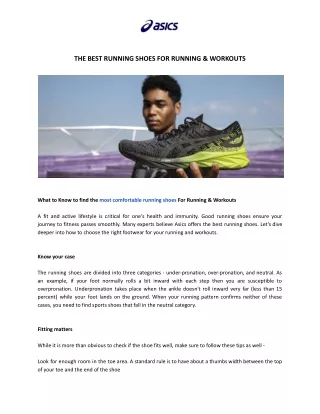 the best running shoes for running workouts