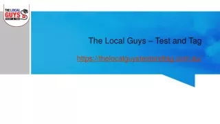 the local guys test and tag