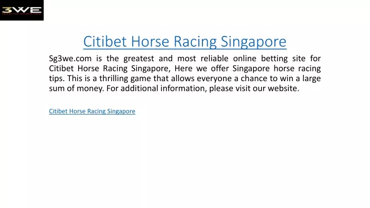 citibet horse racing singapore