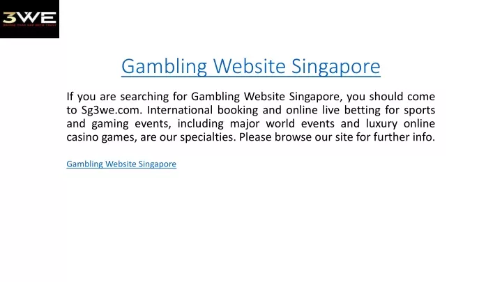 gambling website singapore