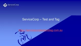 servicecorp test and tag
