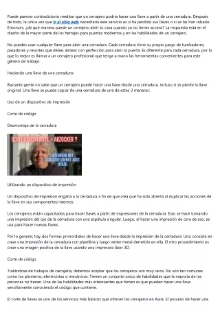 Puede un cerrajero hacer una llave nueva sin tener la original?