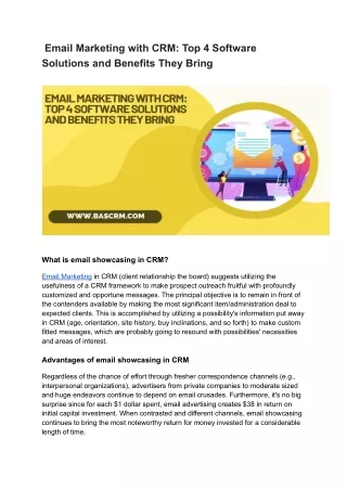 email marketing with crm top 4 software solutions