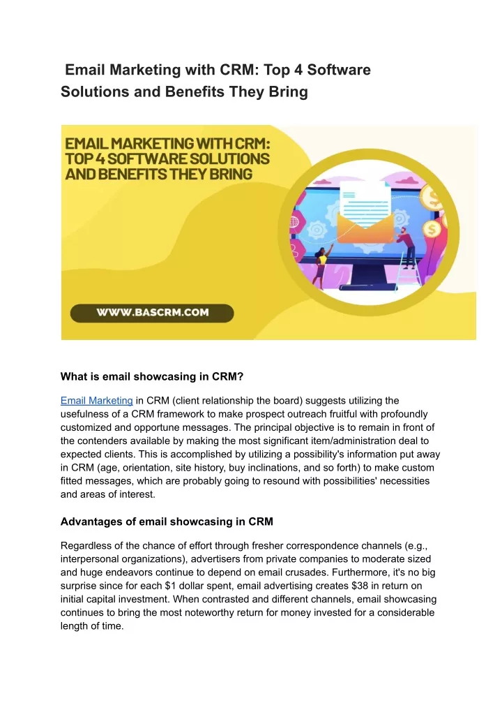 email marketing with crm top 4 software solutions