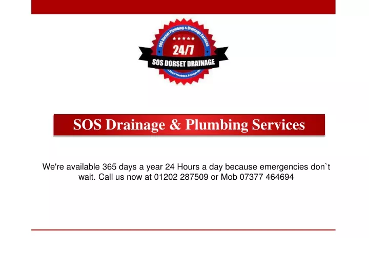 sos drainage plumbing services