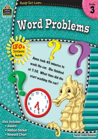 eBOOK  Ready Set Learn Word Problems Grd 3