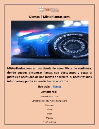 llantas misterllantas com