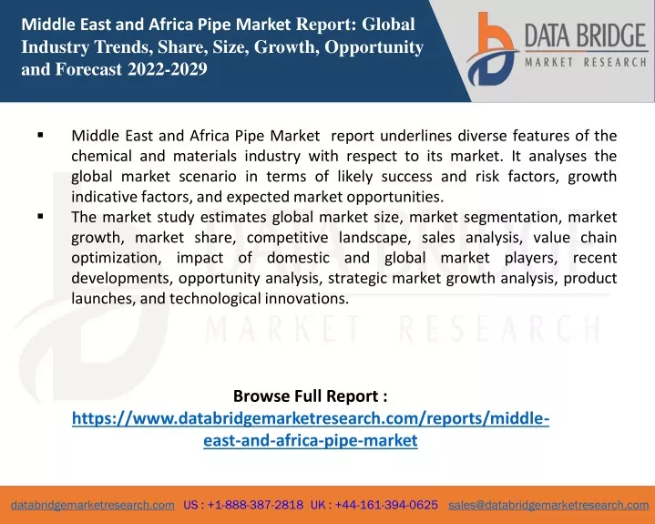 middle east and africa pipe market report global