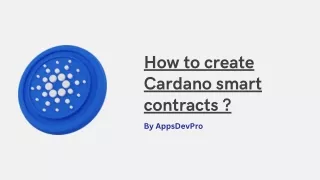 how to create cardano smart contracts