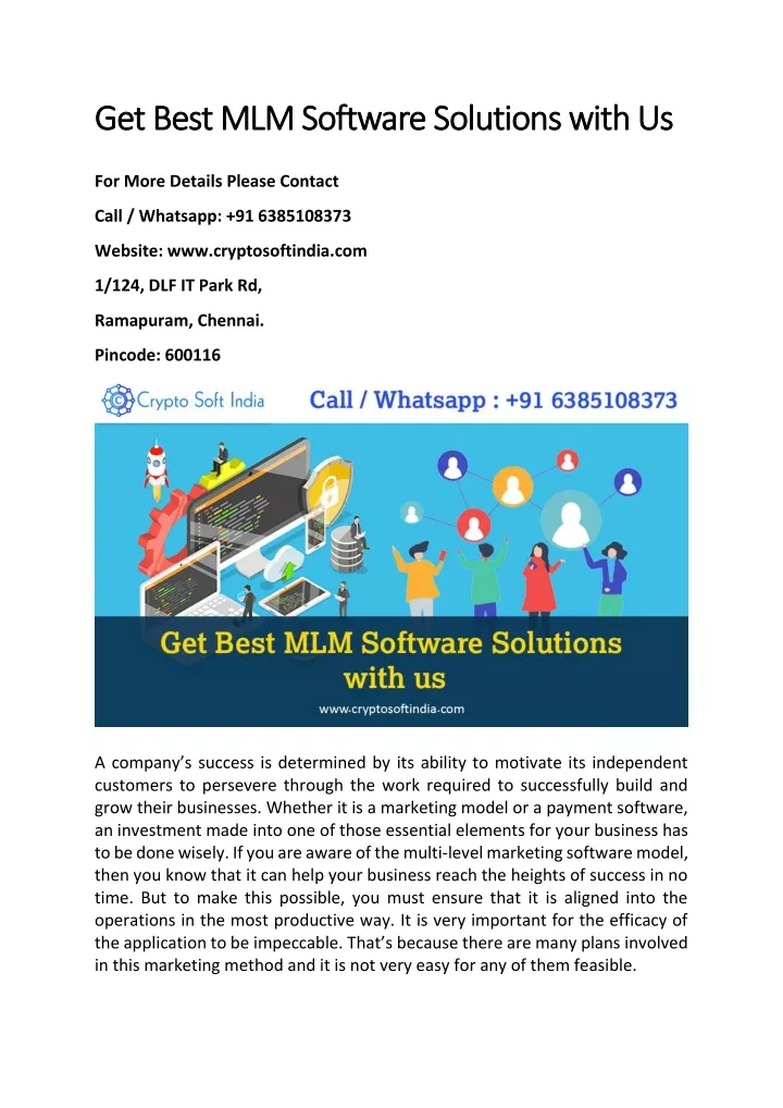 get best mlm software solutions with us get best