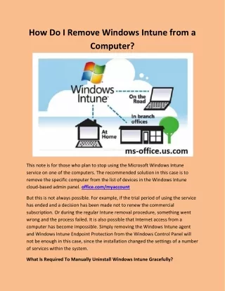 how do i remove windows intune from a computer