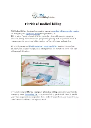 Florida ed medical billing