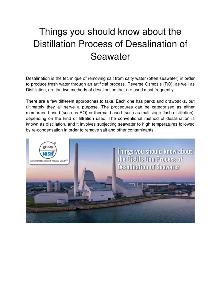 things you should know about the distillation