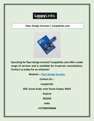 flyer design services loopylinks com