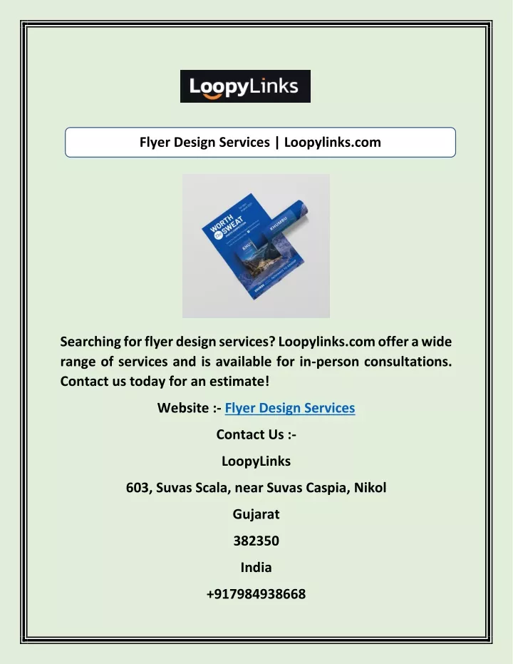 flyer design services loopylinks com