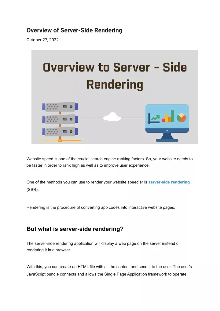 PPT - Overview Of Server-Side Rendering PowerPoint Presentation, Free ...