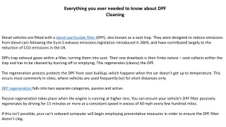 Everything you ever needed to know about DPF Cleaning