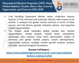 Global Fluorinated Ethylene Propylene (FEP) Market -Chemical Material
