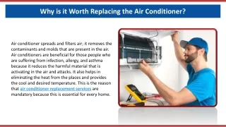 Why is it Worth Replacing the Air Conditioner?