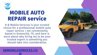 Mobile Auto Service Greenville Texas | Ab Mobile Services