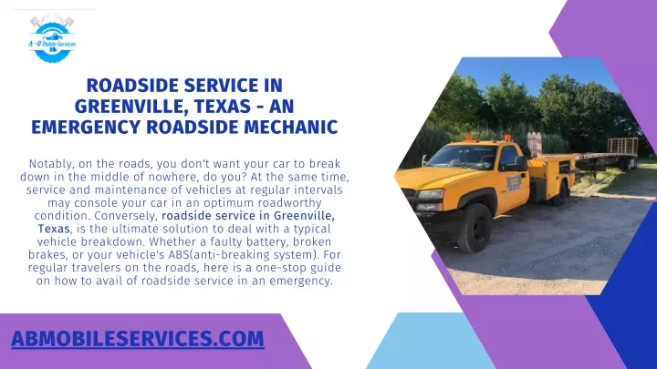 roadside service in greenville texas an emergency