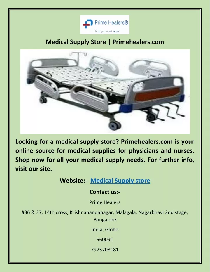 medical supply store primehealers com