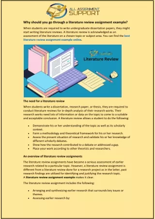 why should you go through a literature review