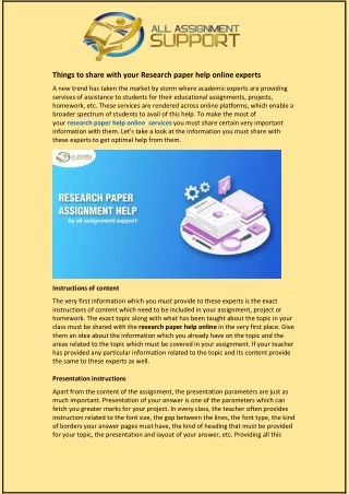 things to share with your research paper help