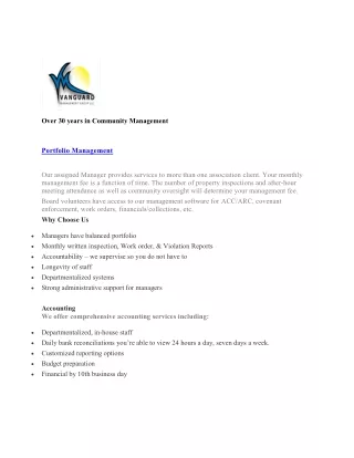 HOA management & Condominium services